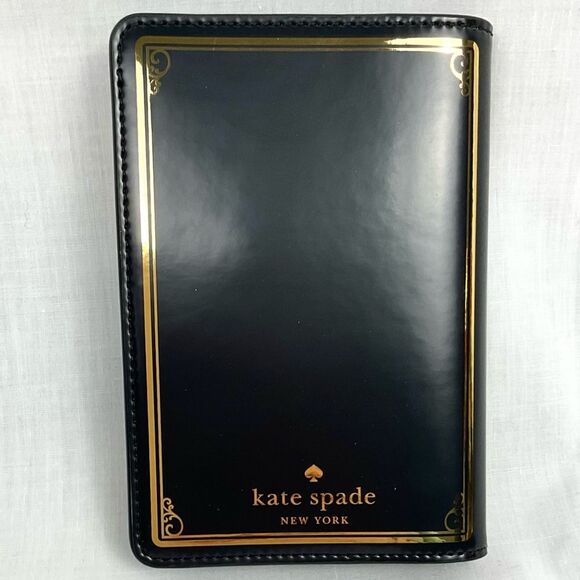 Beauty and the Beast Passport Holder Disney Kate Spade in Black/Gold New - Picture 4 of 8